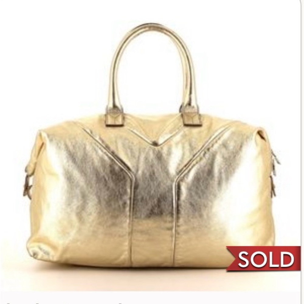 ⭐️YSL -1/2 price for 2+ ⭐️items)!⭐️Authentic gold YSL Easy Y Leather Tote Bag.